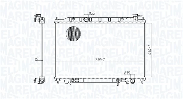 Variklio radiatorius MAGNETI MARELLI 350213179200