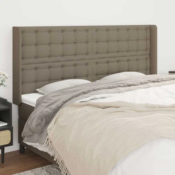 Galvūgalis su auselėmis, taupe, 203x16x118/128cm, audinys