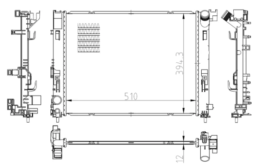 Variklio radiatorius NRF NRF 550038