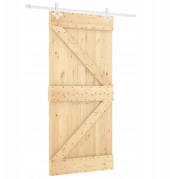 Stumdomos durys pušis 100x3,6x210 baltos