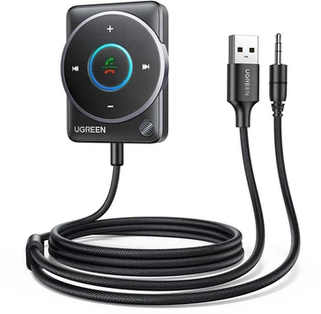 Ugreen Adapteris Bluetooth 5.4 UGREEN CM723, USB-A + mini jack 3.5mm, įmontuotas mikrofon juoda