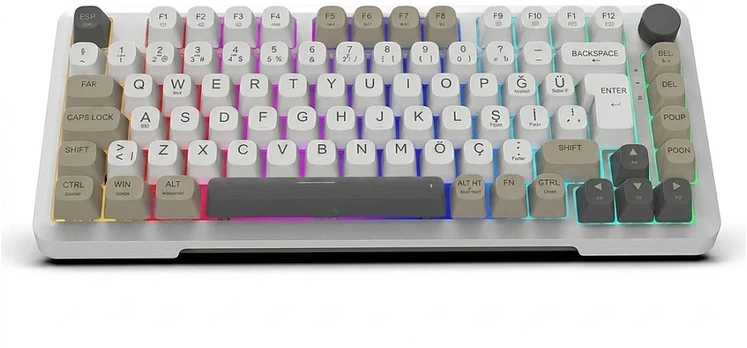 No Name Inca IKG-455 keyboard Gaming USB + RF Wireless + Bluetooth QWERTY German White