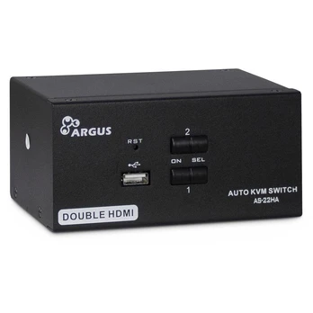 Inter-Tech AS-22HA HDMI KVM switch Juodas