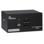 Inter-Tech AS-22HA HDMI KVM switch Juodas kaina
