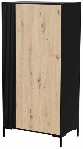 Cama MERCI wardrobe 90 x 55 x 184 cm black/oak artisan