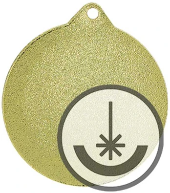 Detal Medal grawerowany laserem- RMI