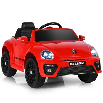 "Beetle" Elektrinis Automobilis Vaikams Raudonos Spalvos