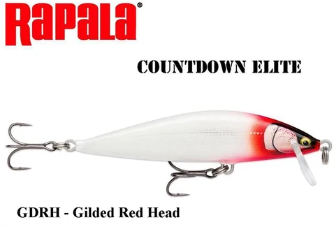 Vobleris Rapala CountDown Elite GDRH - Gilded Raudona Head