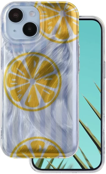 Dėklas Telforceone Ultra Trendy Summer case for iPhone 13 6,1' lemon