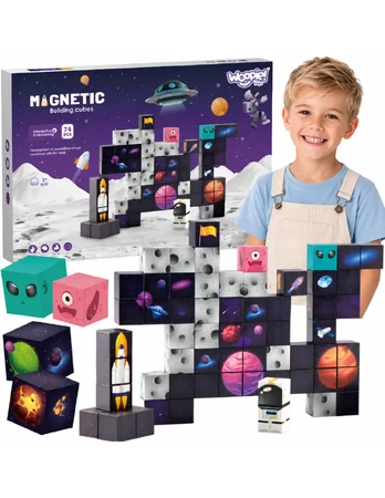 WOOPIE Magnetic Construction Cubes Cosmos 74 pcs.