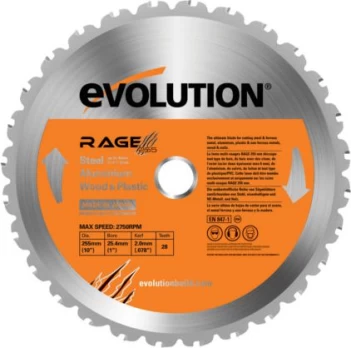 „Evolution Widiowa TCT“ daugiafunkcinis įniršis 355 mm 36Z (EVO-355-Multi)