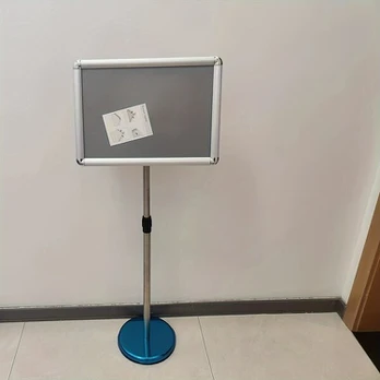 Reklaminis stovas, A4, plienas, sidabrinis 1vnt