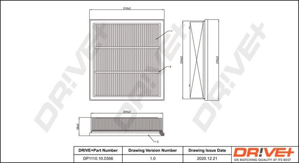 Oro filtras Dr!ve+ DP1110.10.0356