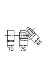 Vaillant Koncentrinis lenkimas DN80 / 125 45 ° 2 vnt. 303211