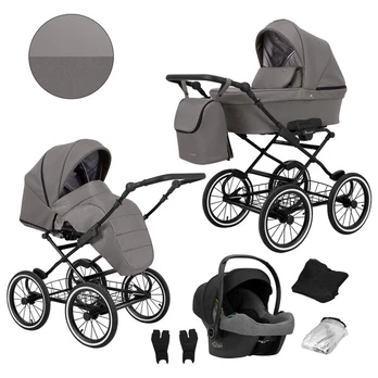 Universalus vežimėlis Romantic Kunert 3in1 GREY ECO