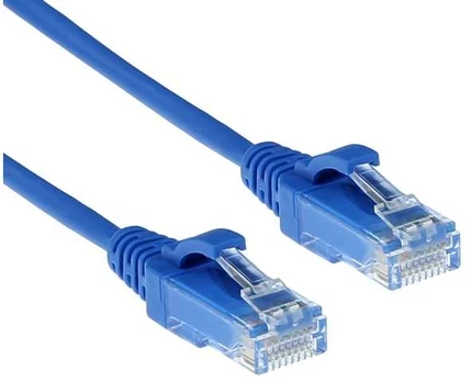 ACT CAT6 U/UTP SLIMLINE BU 1.00M