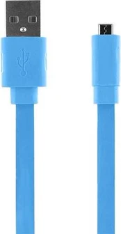 Bigben CABLEFLAT20MICBL -. Kabelis micro USB 2.1A, ilgis 20cm.