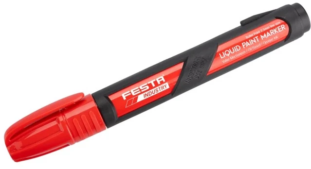 FESTA INDUSTRY Permanent Marker, Raudona, 150 mm