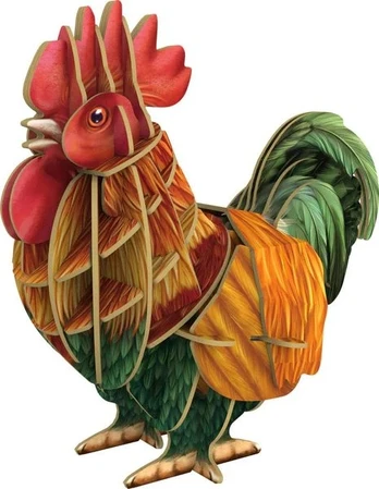 MAKEBUG 3D popierinė delionė rooster, MB-D-0015