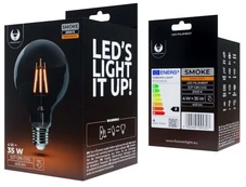 TelForceone LED lemputė E27 G95 4W 230V 2000K 400lm COG dūminis Forever Light kaina