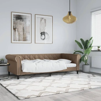 Lova Sofa, kapučino spalvos, 90x200cm, dirbtinė oda