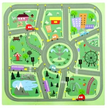 Almarina Mata puzzlowa 9 elem.30x30 miasteczko 90074