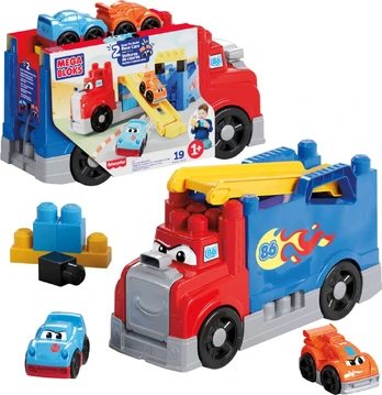 Mattel MEGA BLOKS konstruktorius – sunkvežimis su trasa (JFR29)