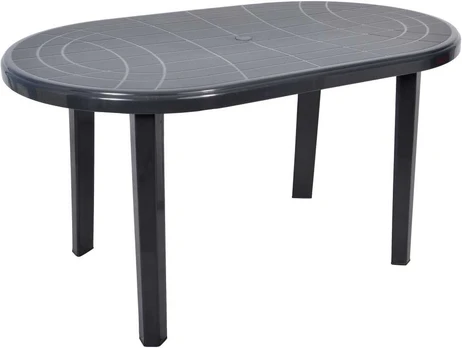 Stół sodo plastikowy Jantar grafit 135 x 80 cm OŁER