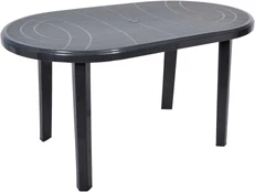 Stół sodo plastikowy Jantar grafit 135 x 80 cm OŁER kaina