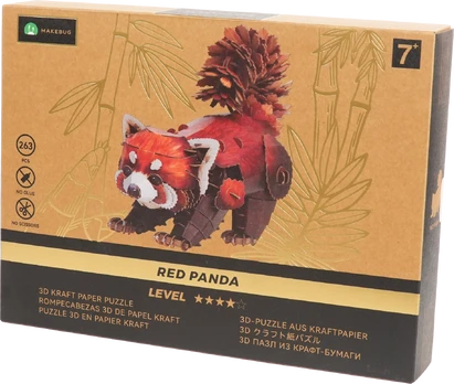 MAKEBUG 3D popierinė dėlionė Raudonoji Panda, MD-D-0060