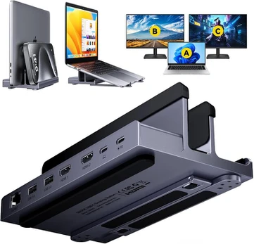 Dokų stotelė su 2 Hdmi, 100w Pd, 7-in-1 Usb-c