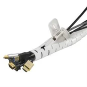 DELTACO Nylon cable slider, 25mm diameter, tool included, 5m, white / LDR04