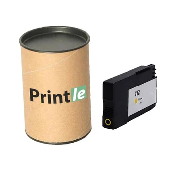 HP 712 (3ED69A) kasetė geltona/yellow 29ml (Printle) (su mikroschema)