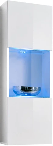 Vitrina ASM Fly 22, balta, 40 cm x 29 cm x 126 cm
