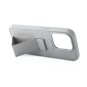 iLike iPhone 15 Plus silikoninis dėklas su stovu Apple Silver