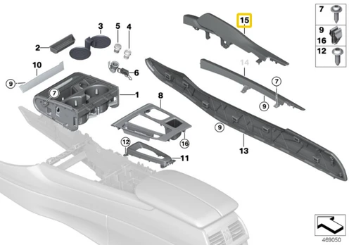 Bmw X6 F16 Dešinės Kelnės Antklodė Originalus 51166836510