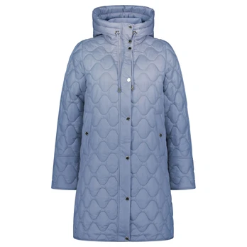 Lengvas paltas moterims, Mėlyna, Quilted Jacket