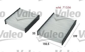Salono filtras VALEO VAL715556