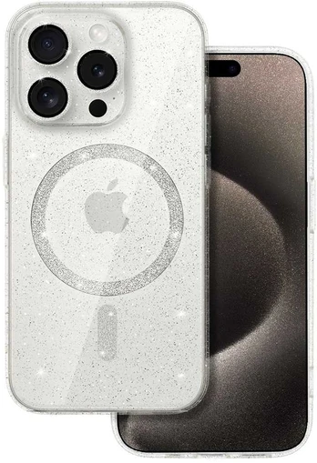 Oem Glitter Magsafe Dėklas skirtas Apple iPhone 14 Pro transparent
