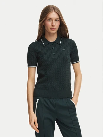 Lacoste Polo marškinėliai AF0972 Žalia Regular Fit