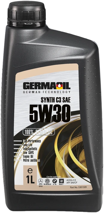 Germaoil 5W30 1L Synth C3 SAE SN/CF BMW LL-04 GM Dexos 2