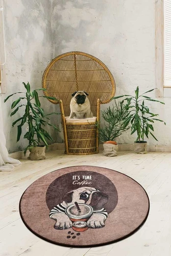 Conceptum Hypnose Kilimas (140 cm) Pugs - Coffee