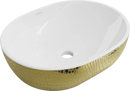 Praustuvas Mexen Viki 48 cm, Baltas/Gold pattern