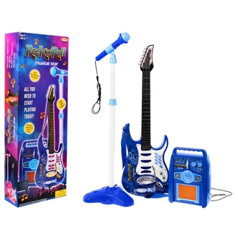 Ramiz Vaikiška elektrinė gitara su priedais, mėlyna