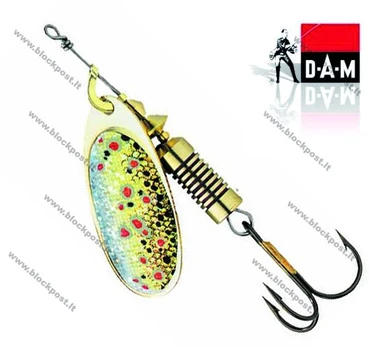 Sukriukės (blizgės) DAM effzett nature 3D spinner upėtakis 12 g