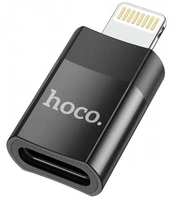 Adapteris Hoco UA17 Lightning to Type-C juodas