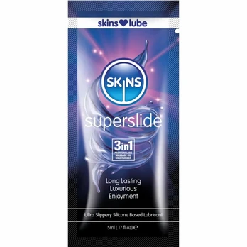 Skins Superslide Silicone-Based Lubricant 5ml Single-Dose, Long-Lasting