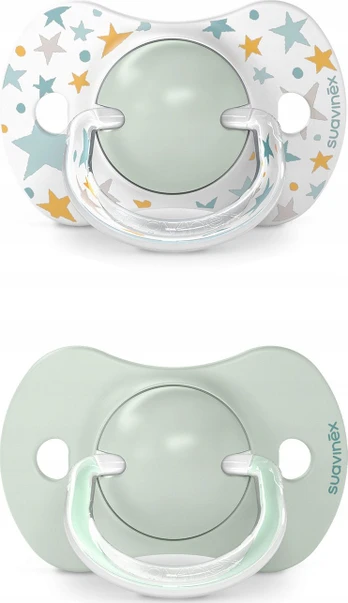 Suavinex 308275-PHYSIOLOGICAL SX PRO SILICONE PATTERN 2PCS/6-18M/Žalias/DREAMS