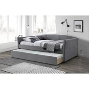 Lova 90 Pull-Out, 90 x 200 cm, pilka, su grotelėmis kaina