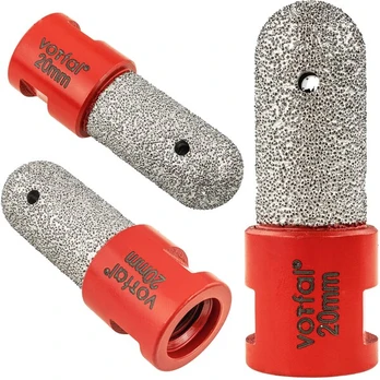 Deimantinė freza 20mm gresui plytelėms, gręžimo karūna M14 Profi, grąžtas glazūrai